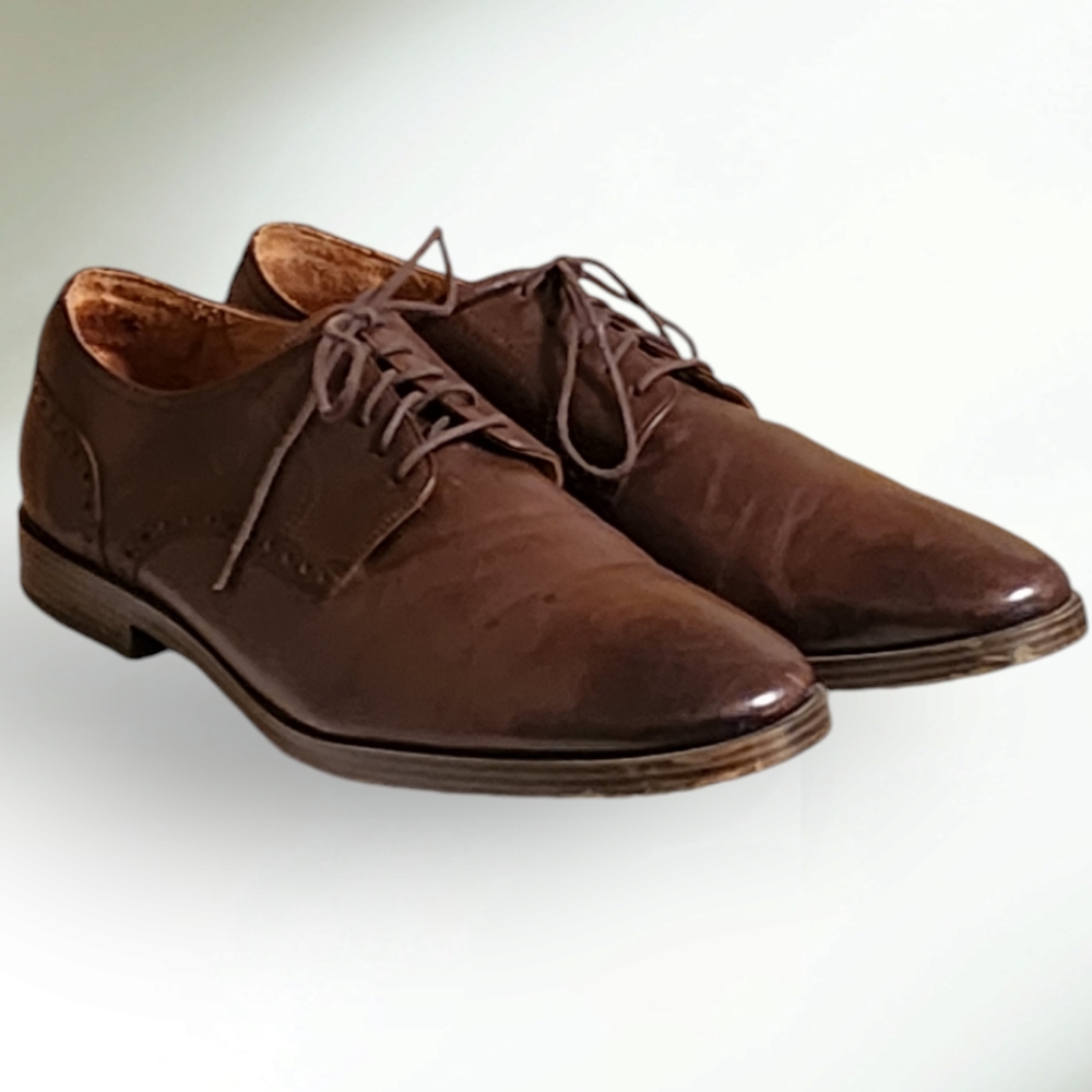 Men Vintage Leather Brown Lace Up Oxfords By Cole Haan Size 12M